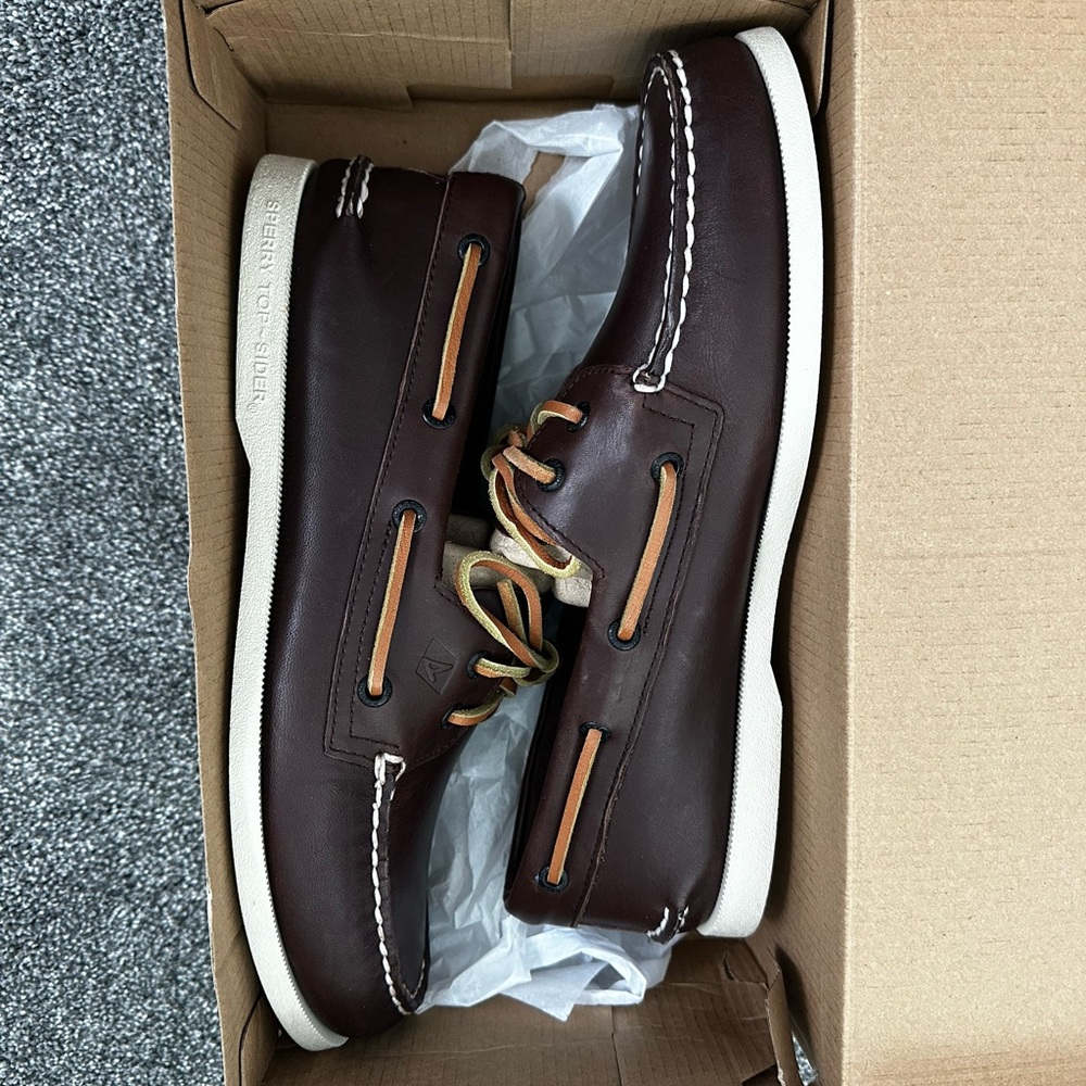 Sperry Brown Leather 2-Eye Boat Shoe - Picture 2 of 6